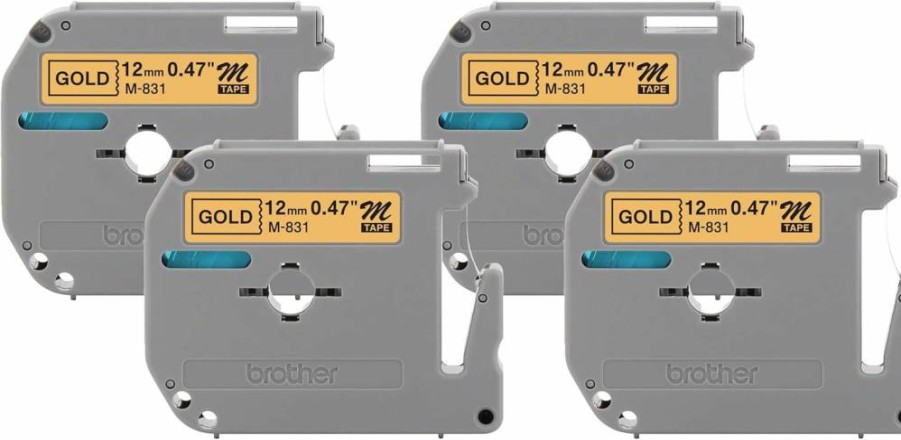 Brother MK233 0.5-Inch Non-Laminated Blue on White Tape Cartridge for Label Makers