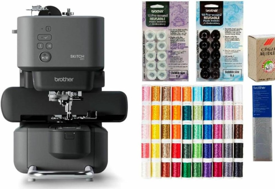 Brother Skitch Single-Needle Embroidery Machine with Artspira App Connectivity - Compact Design for Home & Professional Use