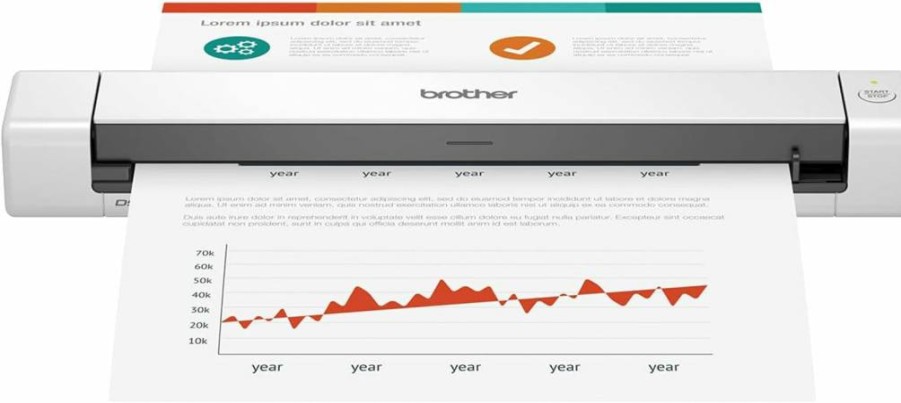 Brother DS-640 Portable Document Scanner | Compact & Mobile DS640 Model for On-the-Go Scanning