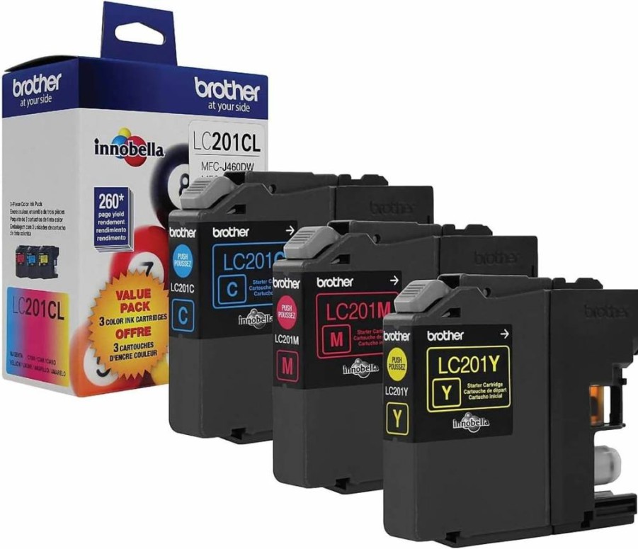 Brother LC2013PK C/M/Y 3-Pack Multicolor Ink Cartridges for Brother Printers - High-Quality Compatible Ink