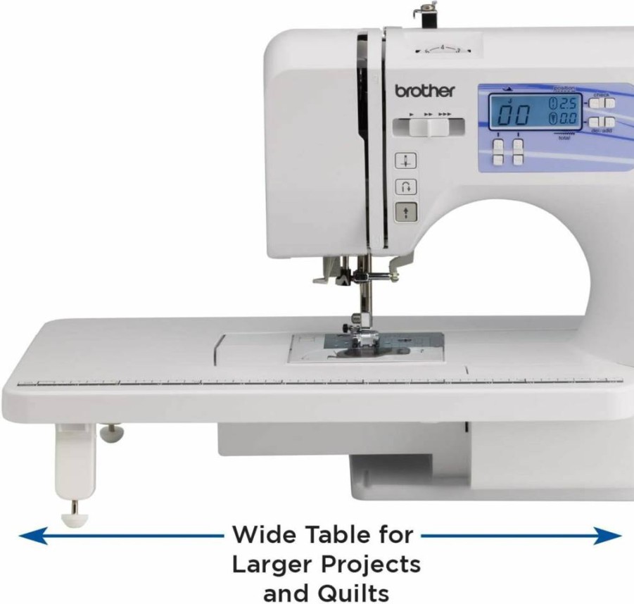 Brother HC1850 Sewing and Quilting Machine with 185 Built-In Stitches, LCD Display, 8 Presser Feet, and Automatic Needle Threader