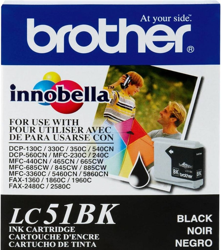 Brother LC513PK 3-Pack Genuine Color Ink Cartridges - Cyan, Magenta, Yellow - 400 Page Yield per Cartridge - Compatible with Brother Printers - LC51 Series - Amazon Dash Replenishment Ready