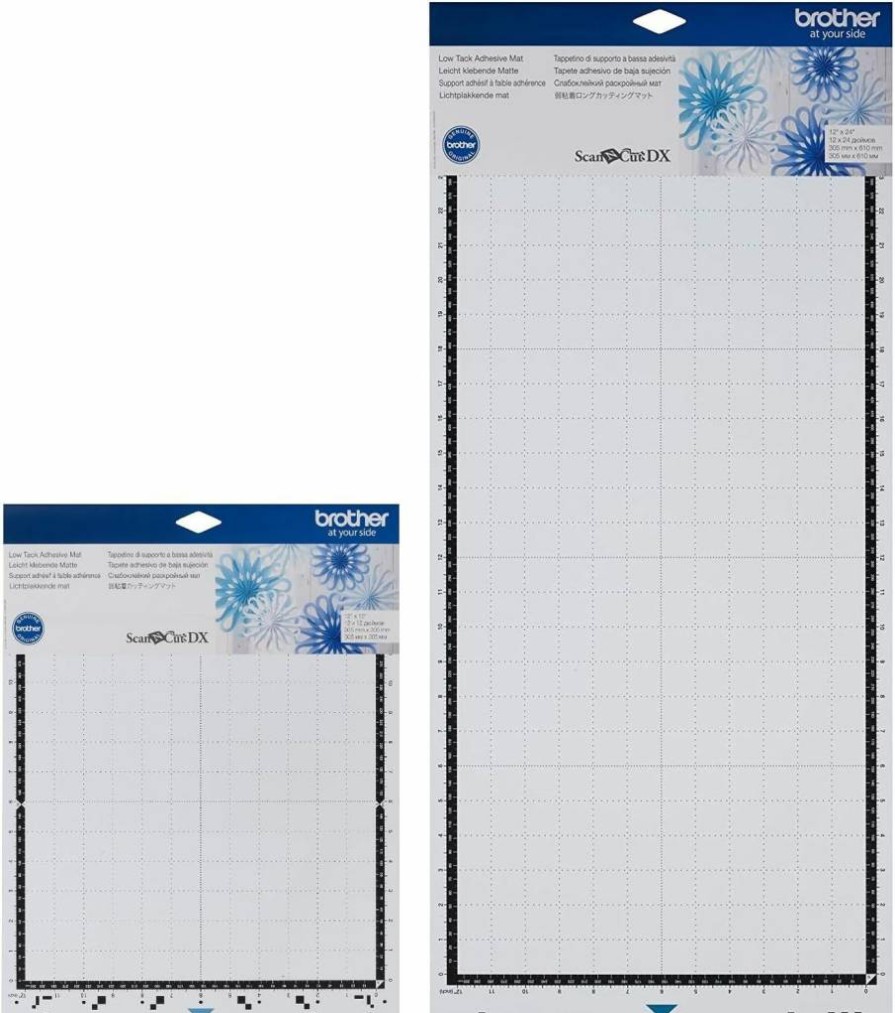 Brother ScanNCut DX 12" x 24" Low Tack Adhesive Mat for Thin Delicate Materials - Replacement Cutting Mat CADXMATLOW24