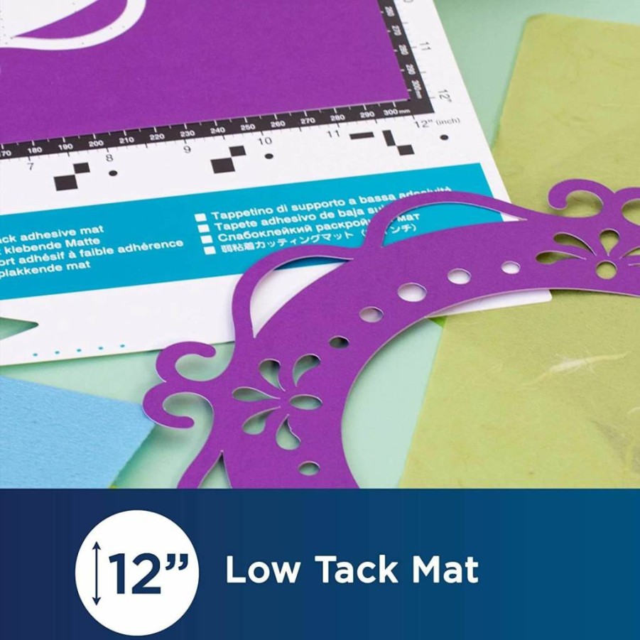 Brother ScanNCut DX 12" x 24" Low Tack Adhesive Mat for Thin Delicate Materials - Replacement Cutting Mat CADXMATLOW24