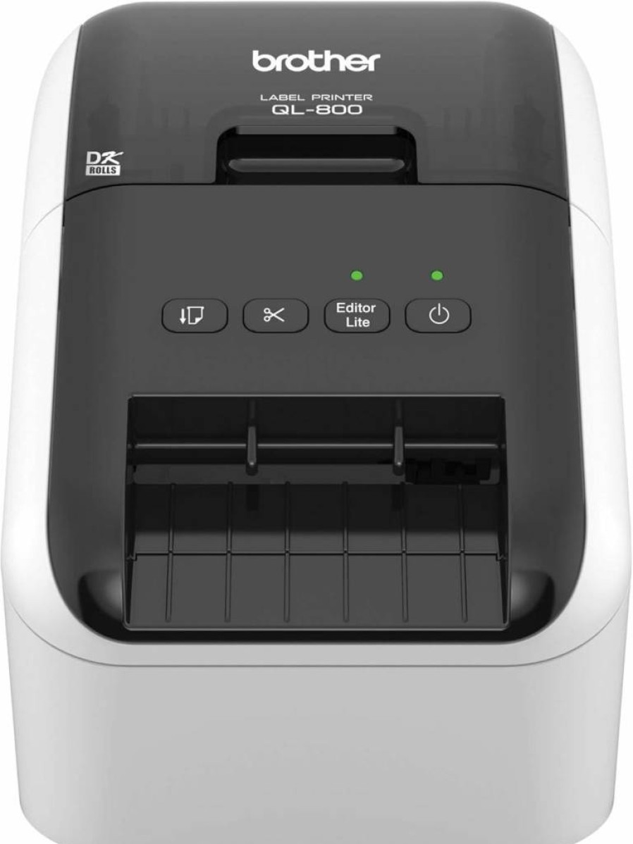 Brother QL-800 Professional Label Printer - High-Speed USB Plug & Print, Compatible with DK Labels, Multi-OS Support, Black & Red Printing