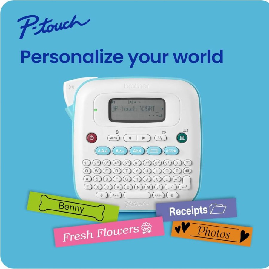 Brother PT-N20 Portable Label Maker with 12mm Color Tapes for Personalized Home & Office Labeling