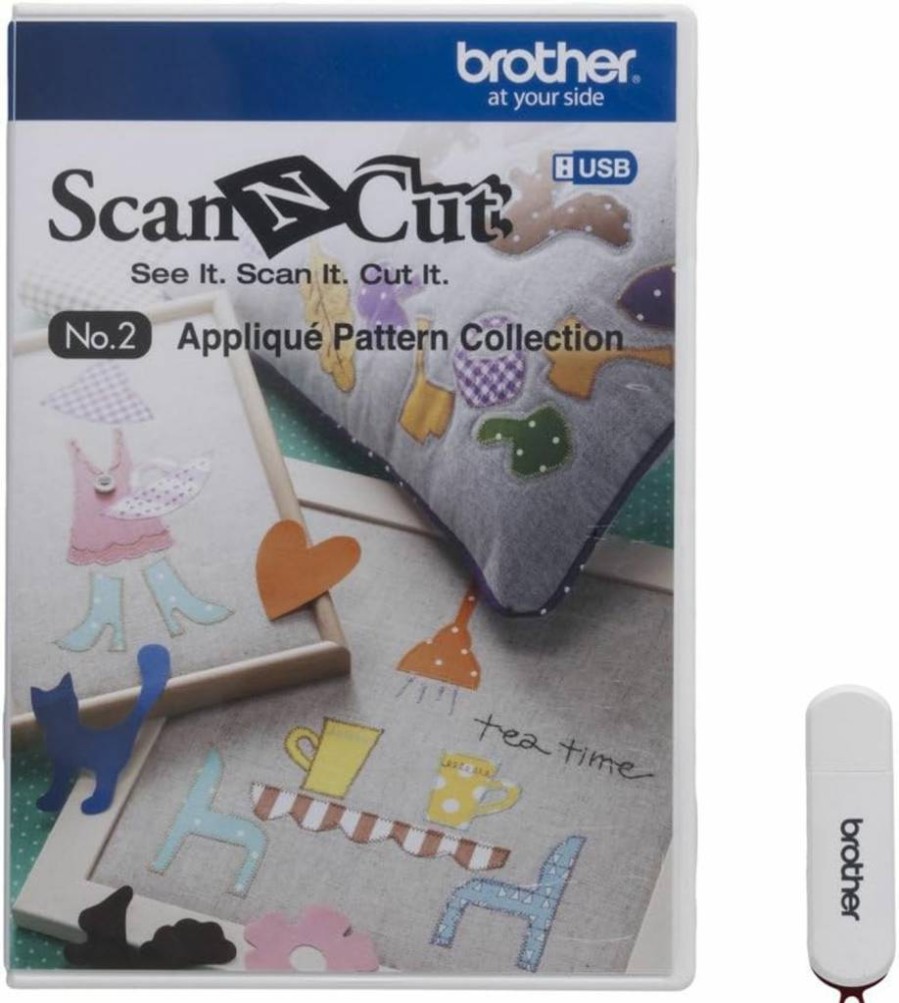 Brother ScanNCut USB Applique Pattern Collection No. 2 - Digital Cutting Designs for DIY Crafts