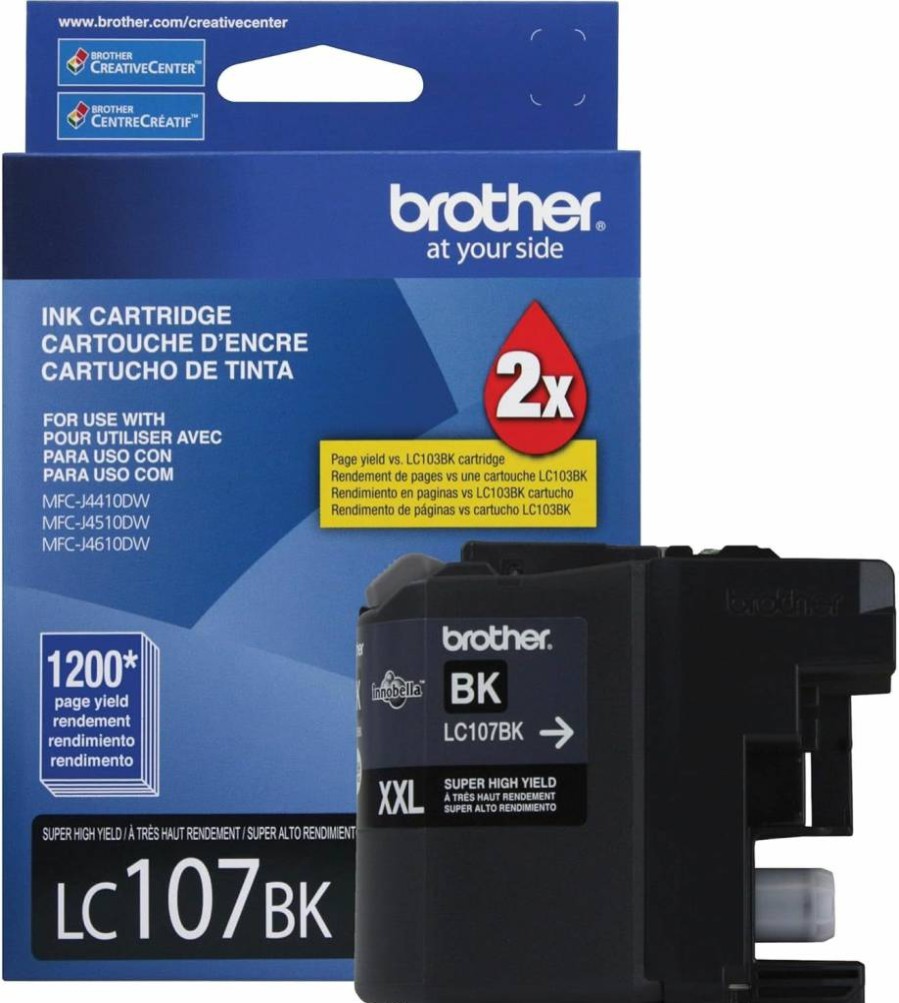 Brother LC1072PKS Black Ink Cartridge for Brother Printers - High-Quality Compatible Ink