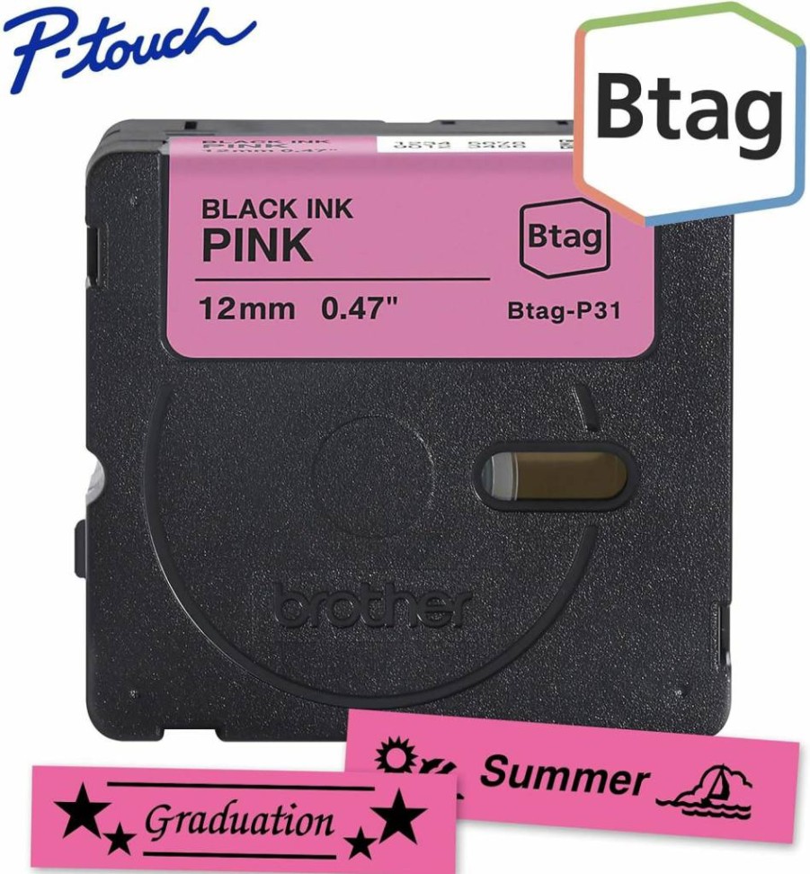 Brother Genuine P-Touch Btape Btape631 Black on Yellow Label Tape - 12mm x 4m (1/2 Inch x 13.1 Feet) for Brother Label Makers
