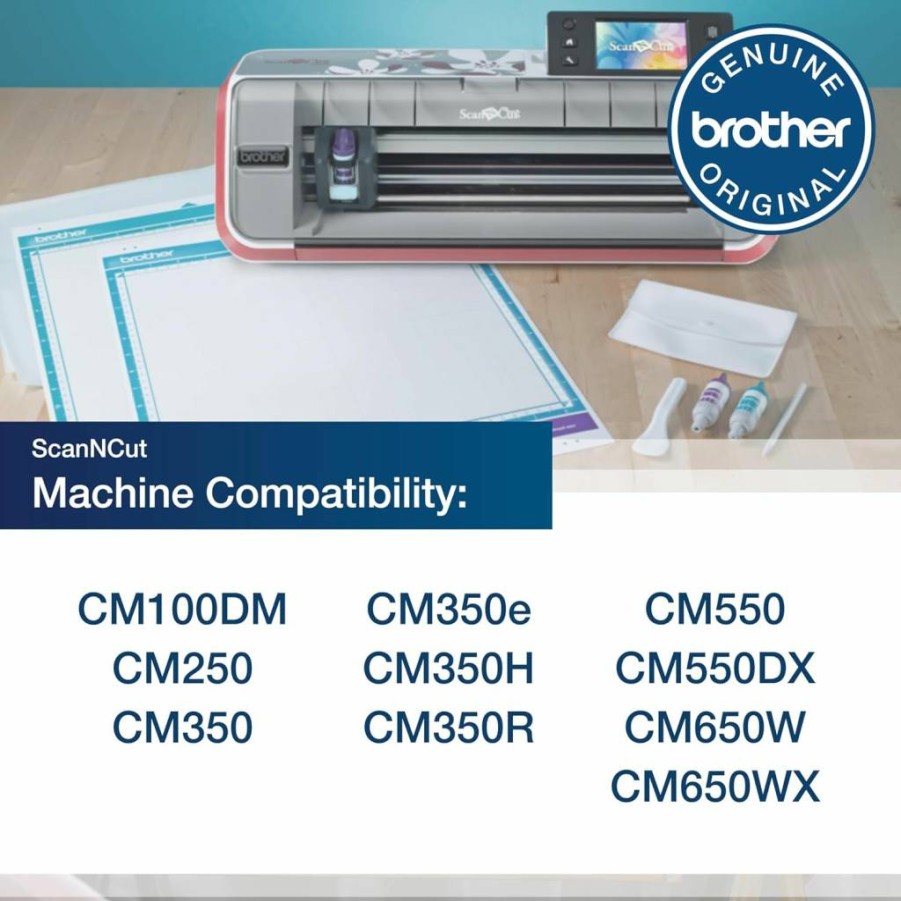 Brother ScanNCut CAMATS12 12x12 Inch Non-Stick Cutting Mat for Custom Designs – Compatible with ScanNCut Machines