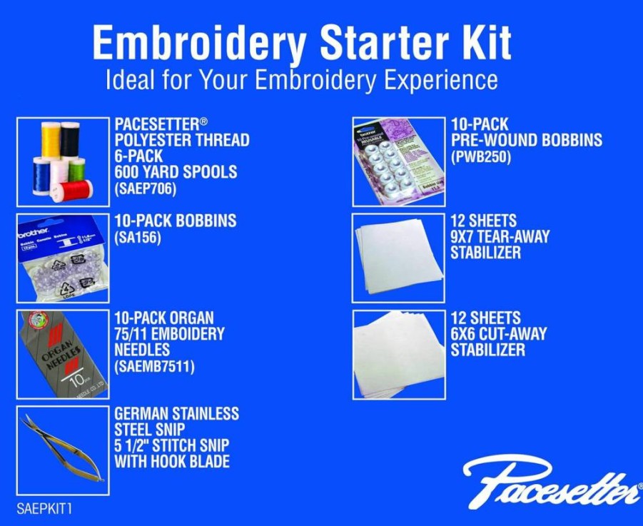 Brother SE600 Embroidery and Sewing Machine Starter Kit with 80 Built-in Designs