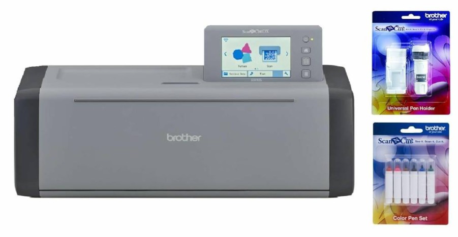 Brother ScanNCut SDX125EGY DIY Cutting Machine with Scanner - Create Custom Stickers, Vinyl Art, Greeting Cards, 682 Built-in Patterns, Grey