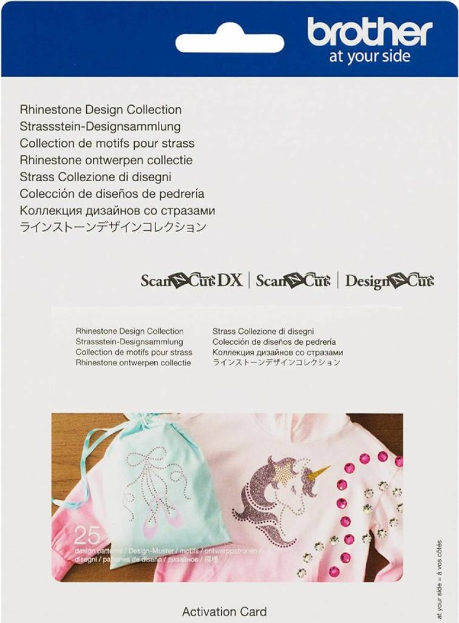 Brother ScanNCut DX SDC01 Design Collection for Rhinestone & Heat Transfer Vinyl Craft Projects - Digital Cutting Machine Template Pack