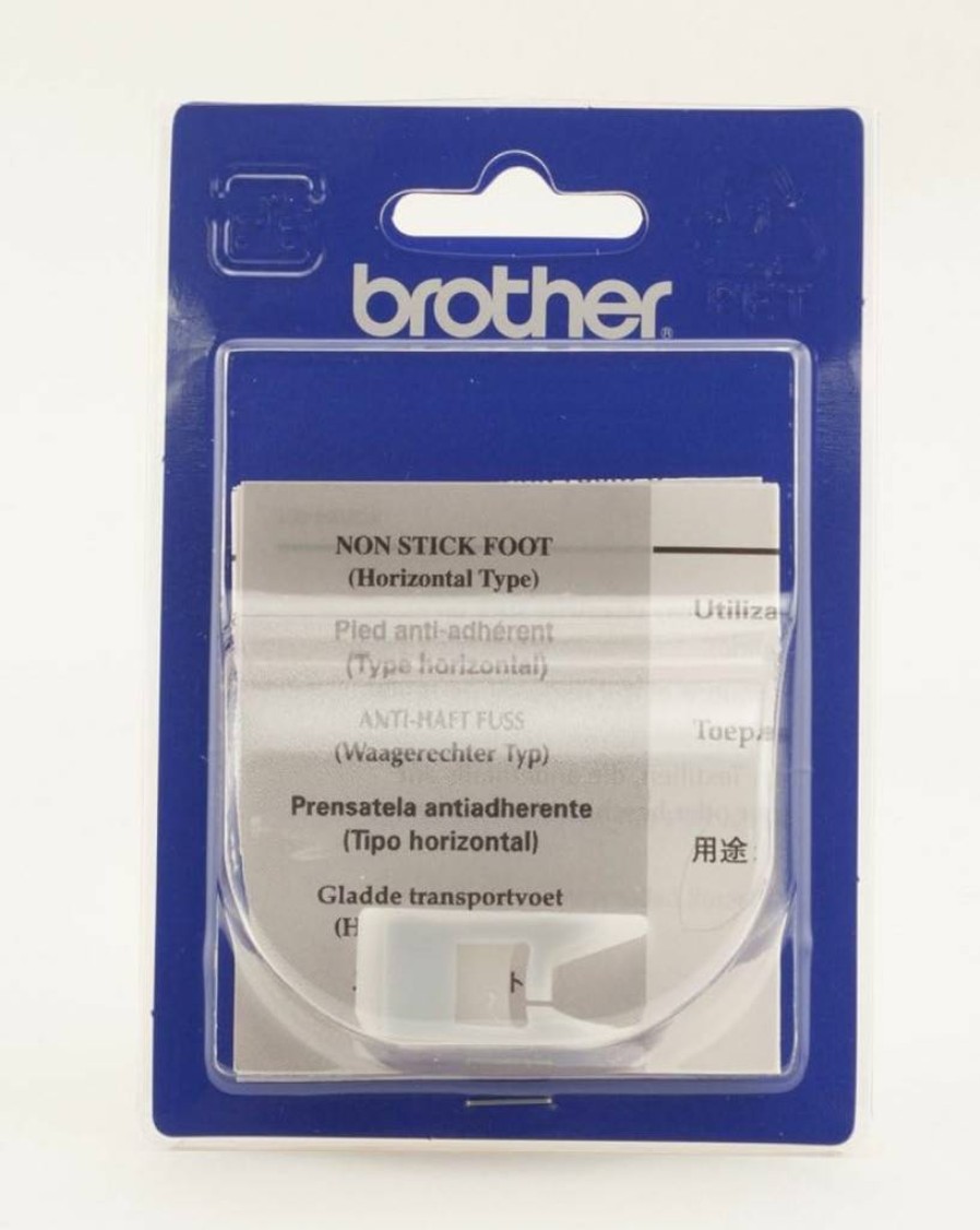 Brother SA114 Non-Stick Sewing Machine Presser Foot - White, Universal Fit for Brother Models