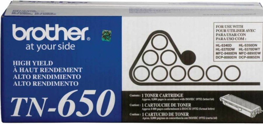 Brother TN-620 Black Toner Cartridge for DCP-8080, DCP-8085, HL-5340D, HL-5350, HL-5370, MFC-8480, MFC-8680, MFC-8690, MFC-8890 - Retail Packaging