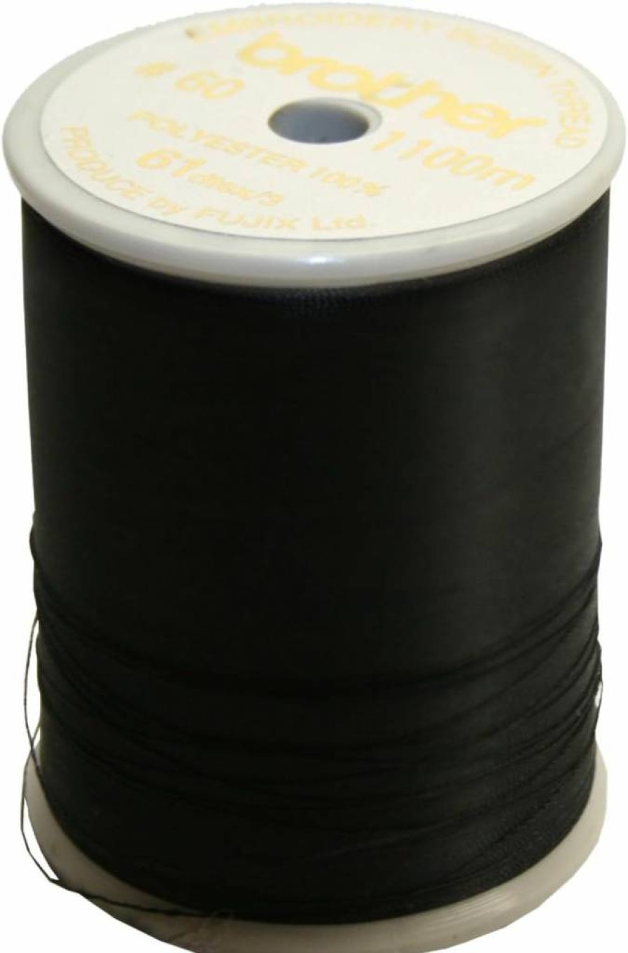 Brother Saebt999 60 Weight Embroidery Thread, 5 Pack, Black – High-Quality Sewing Thread for Machine Embroidery