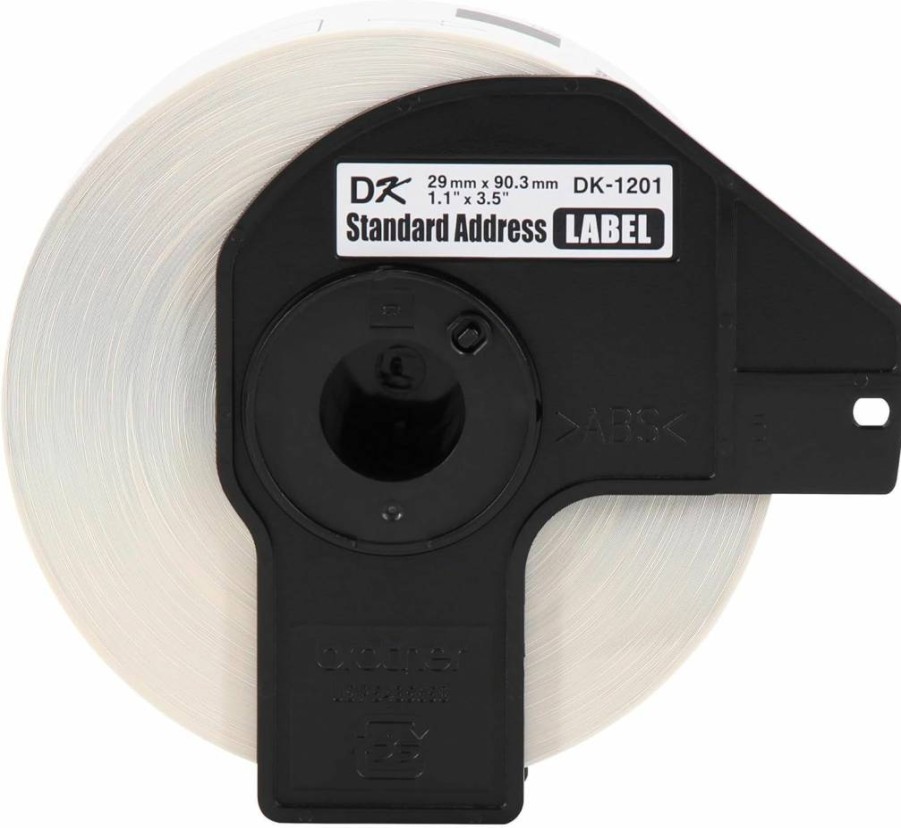 Brother DK1201 Address Labels for QL Printers, 3-Pack (DK1201-3PK), White, 24 Rolls, Die-Cut Standard Rolled Labels, Genuine Brother Supplies