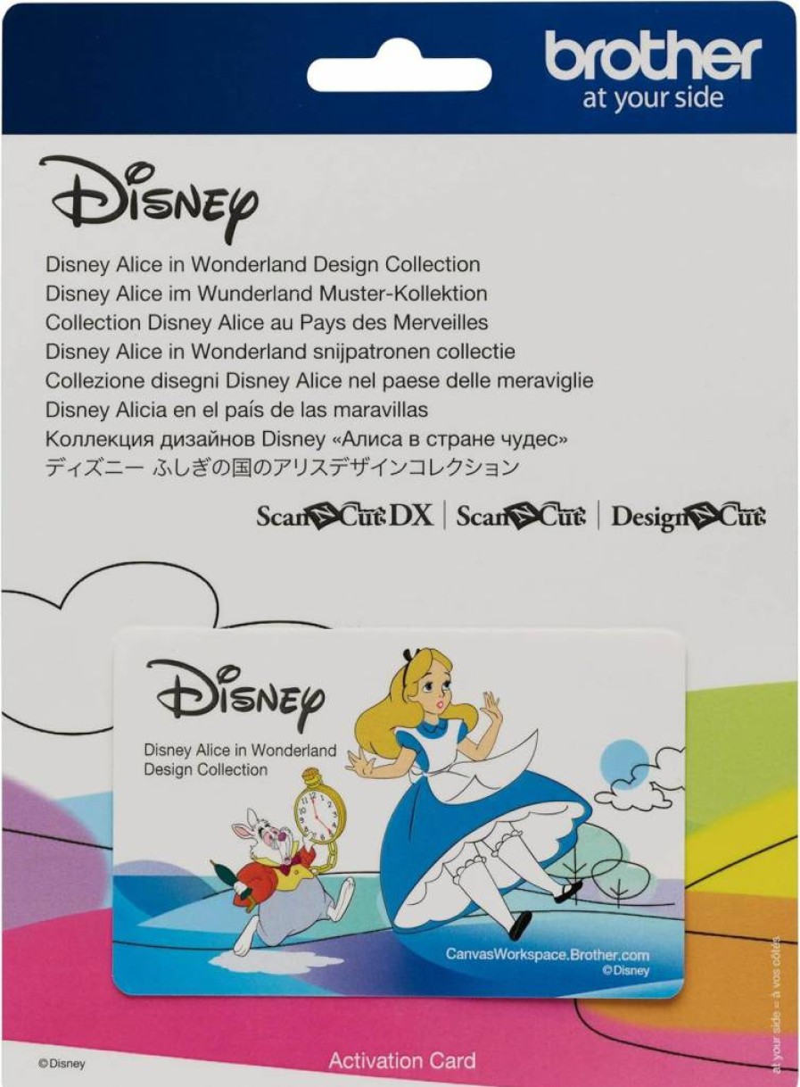 Brother ScanNCut Disney Alice in Wonderland CADSNP09 - 31 Intricate Die-Cut Designs for Crafting, No Color