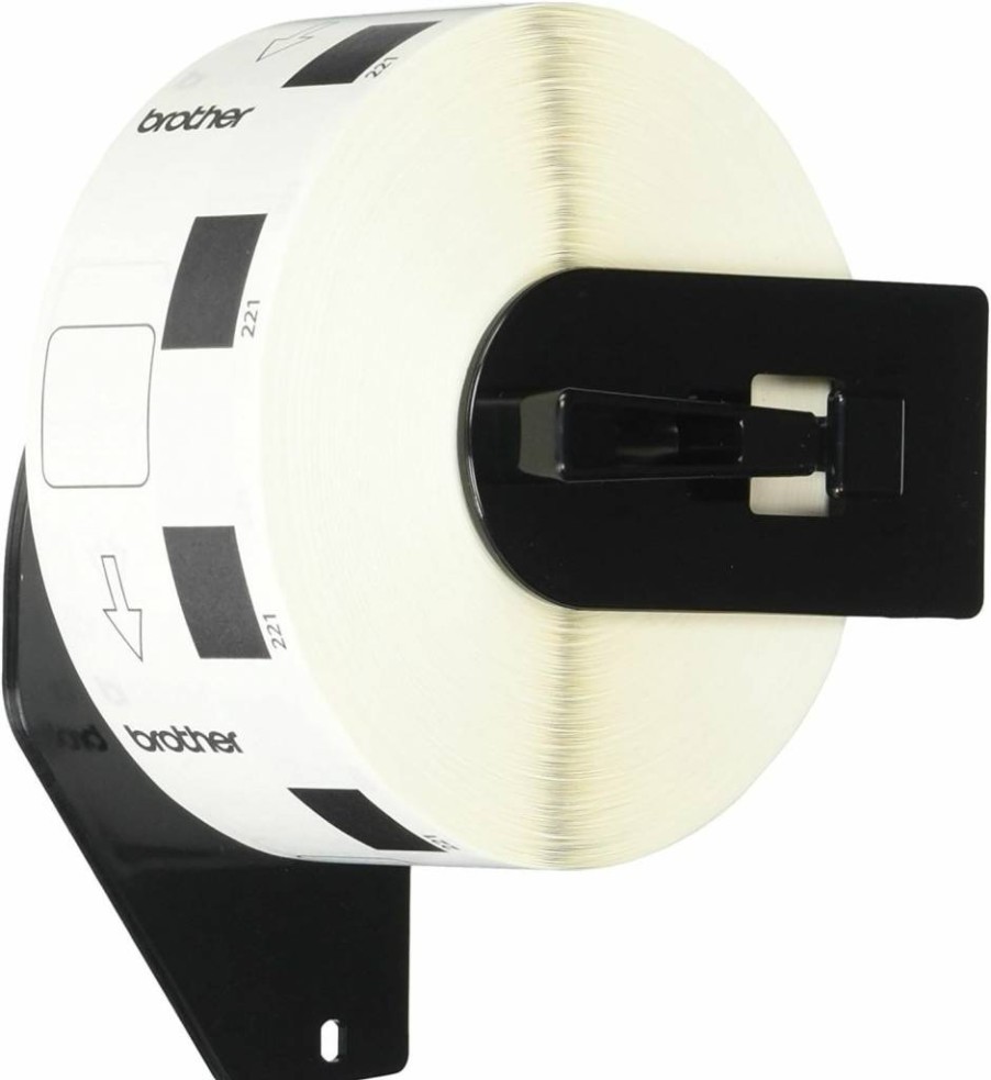 Brother DK1221 White Square Labels - 1000-Pack for Printing | High-Quality Adhesive Paper Labels