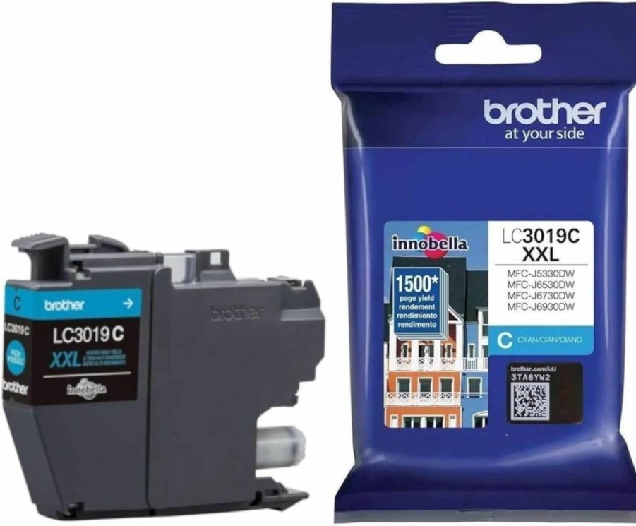 Brother LC3019PK High Yield XXL 3-Pack Ink Cartridges - Cyan, Magenta, Yellow (Compatible with Brother Printers)