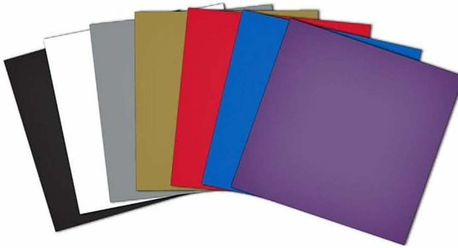 Brother ScanNCut DX 12" x 12" Adhesive Craft Vinyl Multipack, 10 Sheets for DIY Decals, Stencils, Indoor/Outdoor Use, Mixed Colors