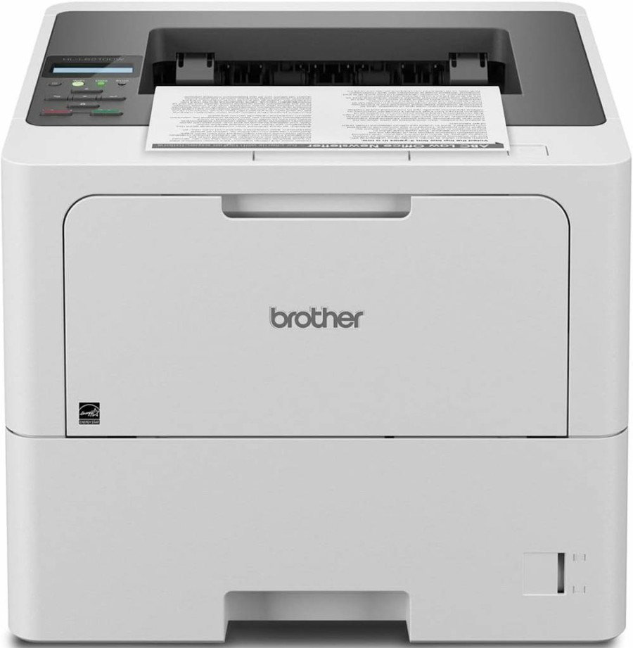 Brother HL-L6210DWT Wireless Monochrome Laser Printer with Duplex Printing & Dual Paper Trays - White Business Printer