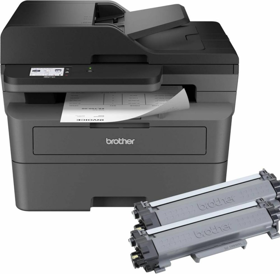 Brother MFC-L2820DW Wireless Monochrome Laser Printer with Copy, Scan, Fax, Duplex Printing & Alexa Compatibility | Includes 4200-Page Toner