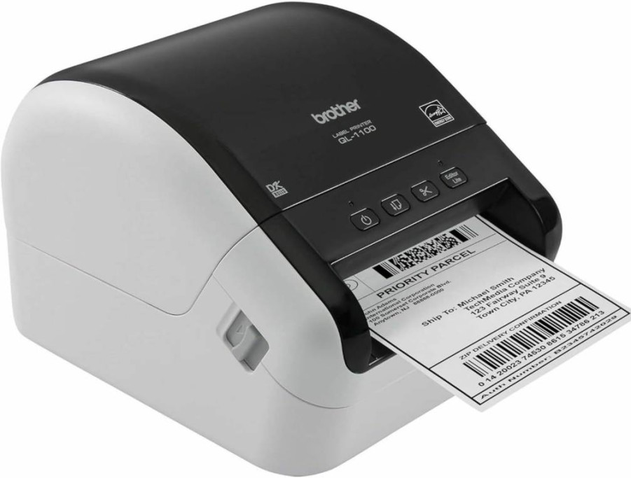Brother QL-1100C Direct Thermal Label Printer - 4" x 6" Shipping, Barcode & QR Code Printing, High-Speed USB Compact Design, Compatible with DK Drop-In Label Rolls