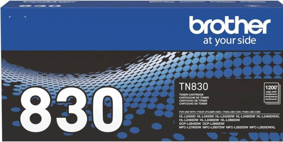 Brother TN830 Genuine Black Toner Cartridge - High Yield, Prints Up to 1,200 Pages, Compatible with Brother Printers