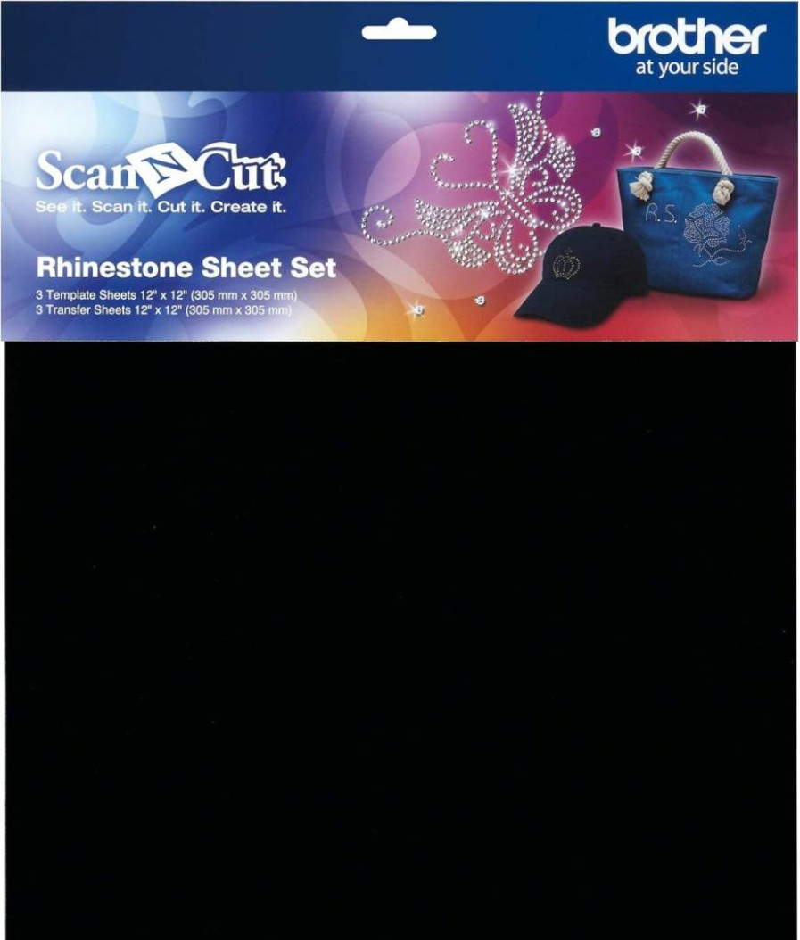 Brother ScanNCut Rhinestone Template & Transfer Sheet Set - 6-Piece Bundle, 3x 12"x12" Sheets for Crafts, DIY, and Vinyl Cutting Projects