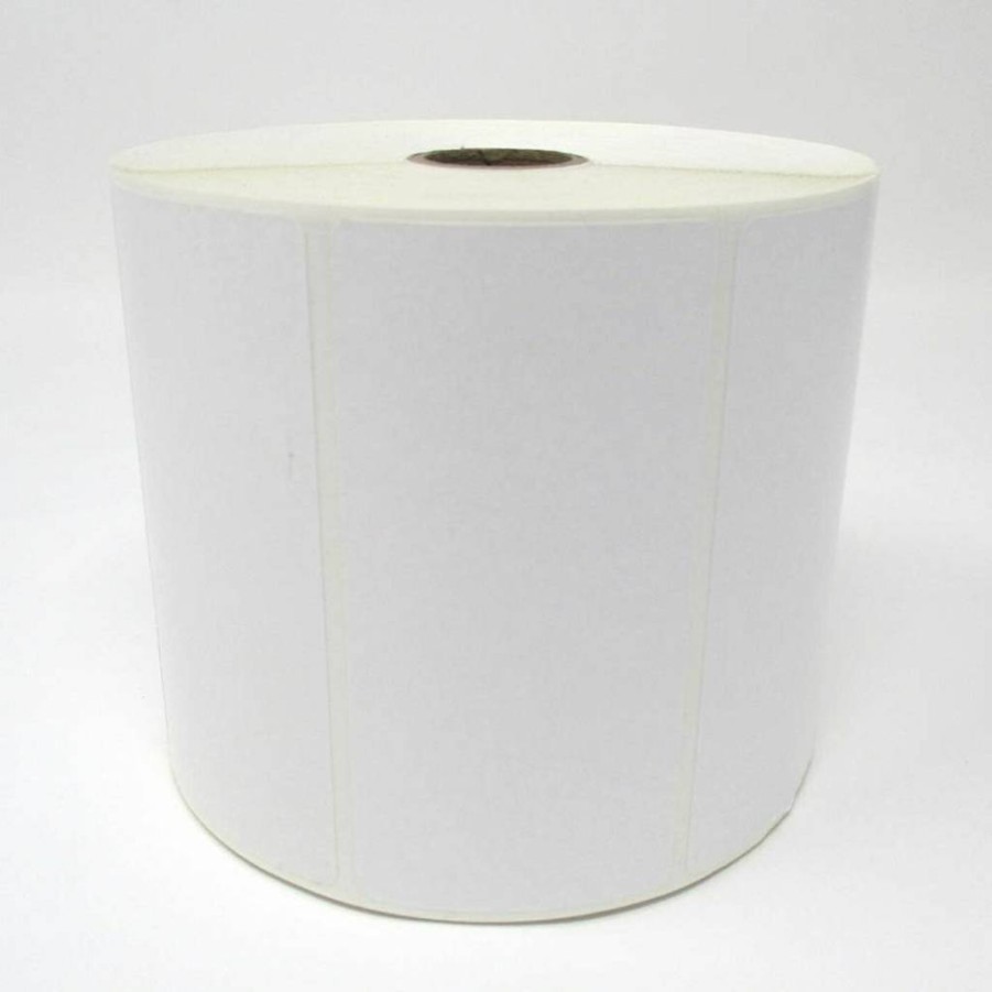Brother Genuine RD004U1S Direct Thermal Labels, 4" x 2" White Paper, 8 Rolls (1,445 Labels/Roll, 11,560 Total), Multipurpose Die-Cut for Printing