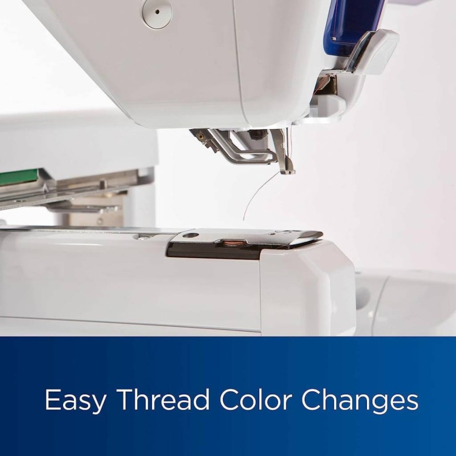 Brother PRS100 Single Needle Embroidery Machine with 4-Spool Thread Stand, Free Arm Design, and High-Speed Stitching