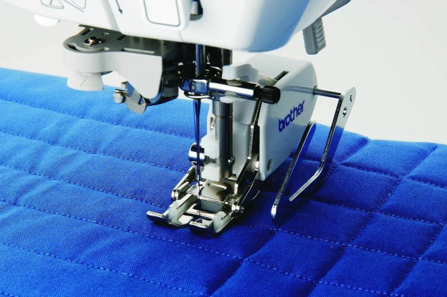 Brother SA132 Quilting Guide Foot for Sewing Machines - Silver Presser Foot Attachment for Precise Quilting Stitches