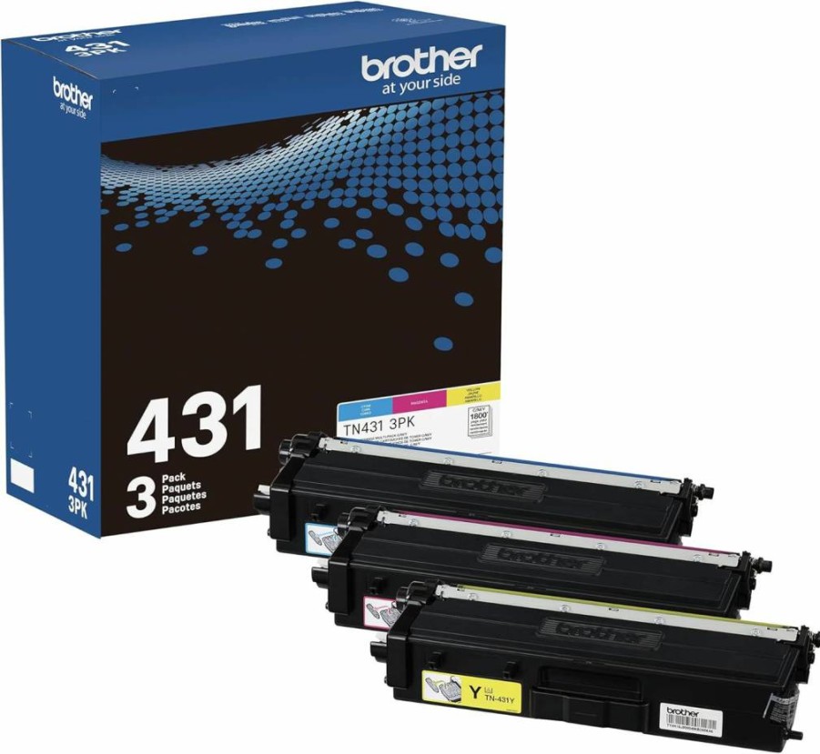 Brother TN431BK High-Yield Black Toner Cartridge - Compatible with Brother Printers - Retail Packaging