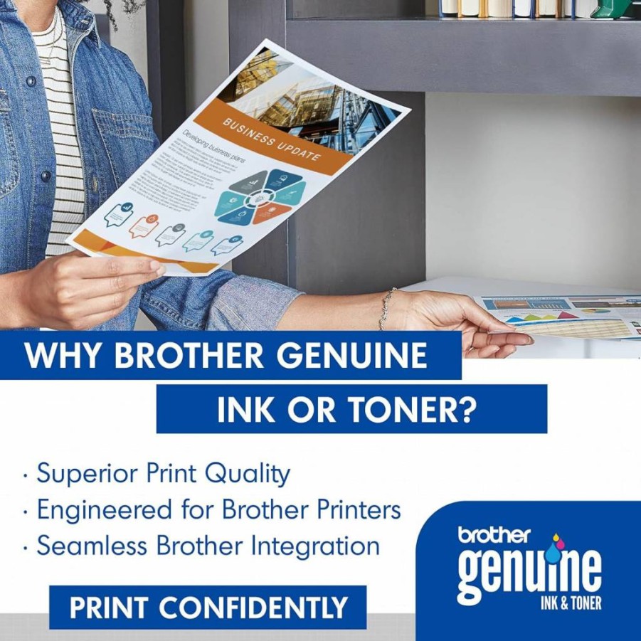 Brother TN433 High-Yield Black Toner Cartridge Twin Pack - 2-PK, Genuine OEM Compatible for Brother Printers