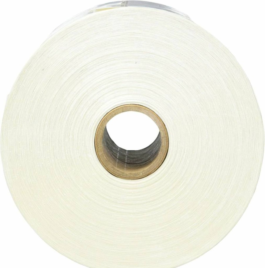 Brother 4" x 1" Premium Paper Labels for Wax & Wax/Resin Ribbons, 5" OD 1" Core, 2,300 Labels per Roll, 4 Rolls per Case