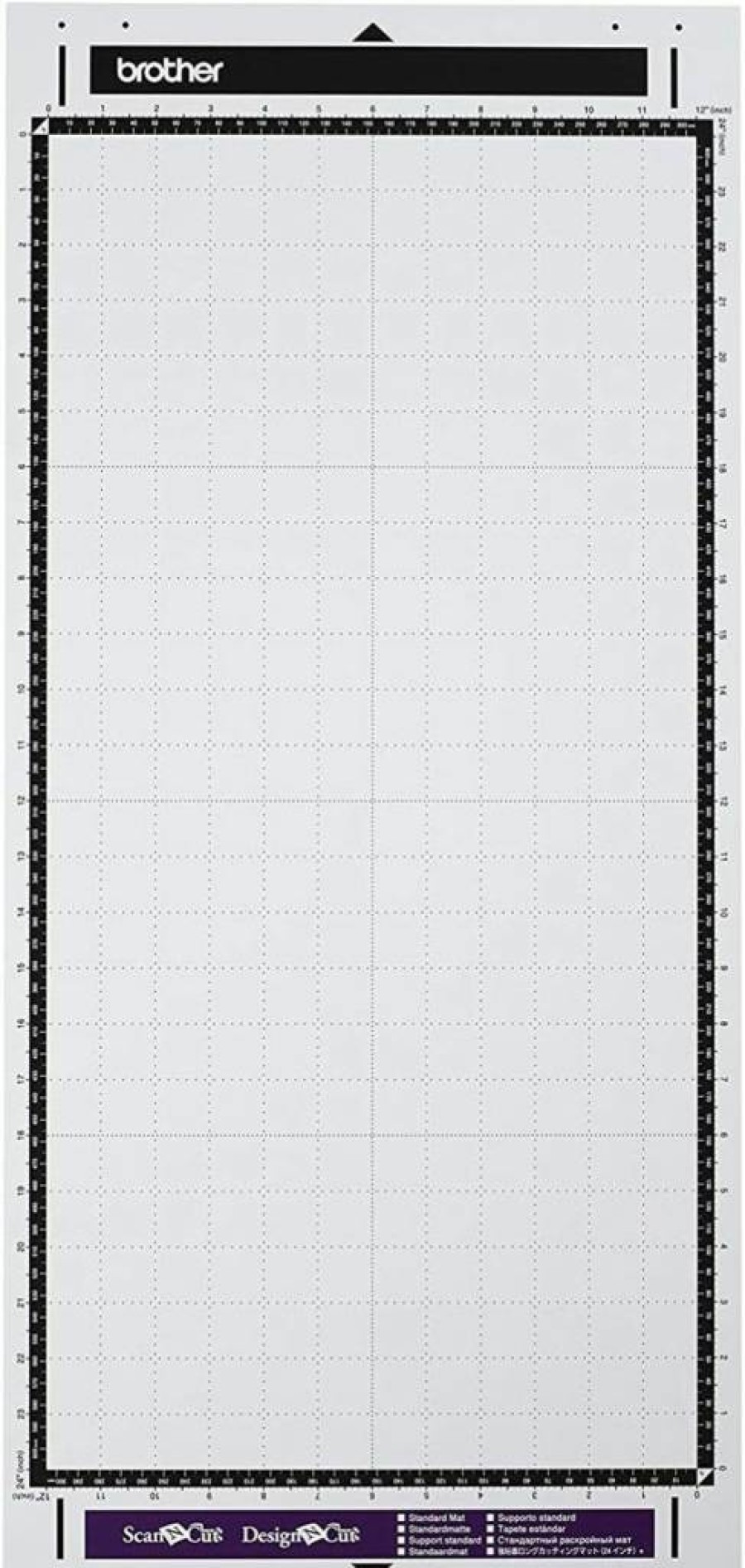 Brother Standard Cutting Mat 12x12 Inches, White CAMATSTD12, Self-Healing Craft Mat for Precision Cutting