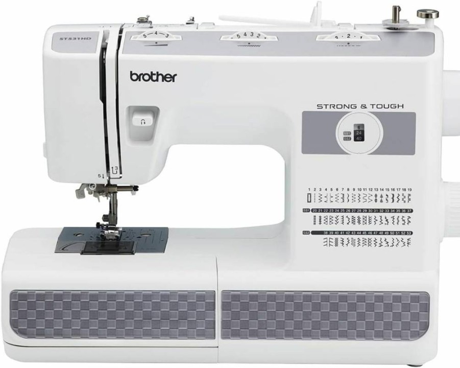 Brother ST371HD Heavy Duty Sewing Machine with 37 Built-In Stitches, Free Arm, 6 Presser Feet, Metal Frame for Durability