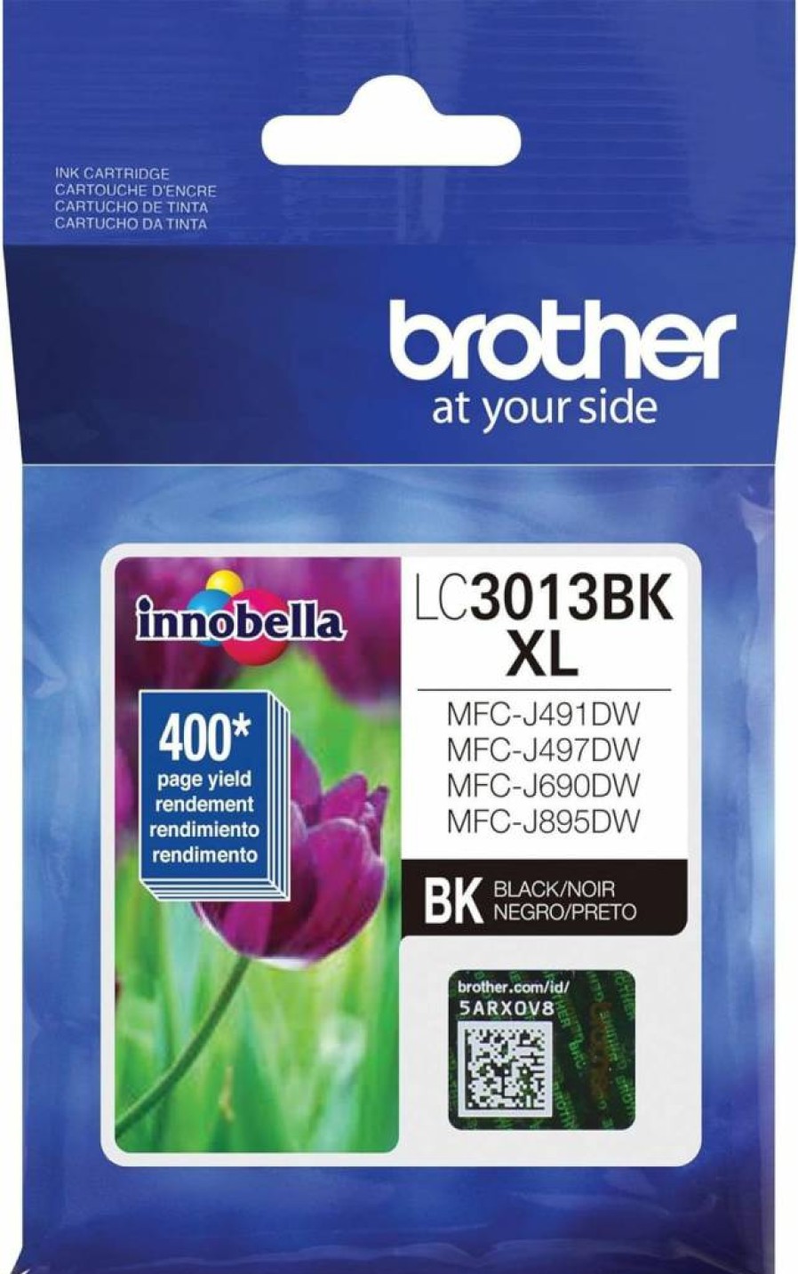 Brother LC3013BK High-Yield Black Ink Cartridge - Up to 400 Pages, Standard Capacity, Compatible with Brother Printers