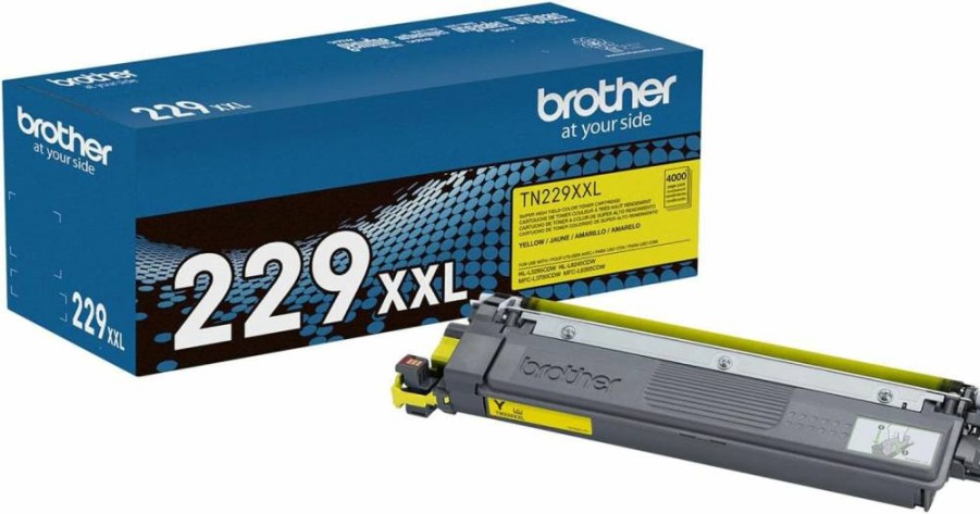 Brother TN229XXLY Yellow Toner Cartridge - High Yield 4,000 Pages, Compatible with HL-L3295CDW, HL-L8245CDW, MFC-L3780CDW, MFC-L8395CDW Printers