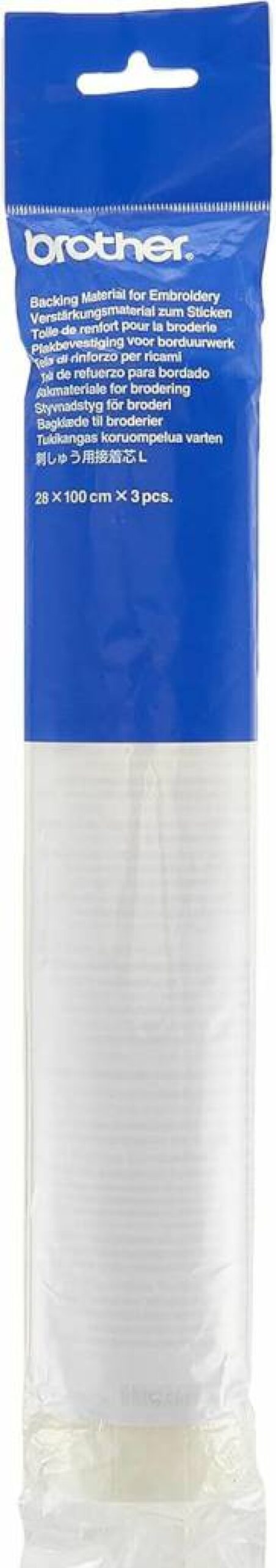 Brother SA519 White Iron-On Backing Stabilizer for Embroidery and Fabric Support