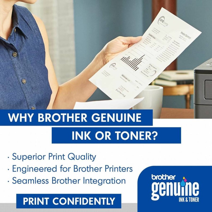 Brother TN630 Black Toner Cartridge - Genuine High Yield Replacement (1,200 Pages) - Compatible with Amazon Dash Replenishment
