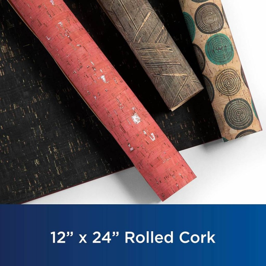 Brother ScanNCut Rolled Cork Fabric with Palm Pattern - Assorted Colors for DIY Crafts