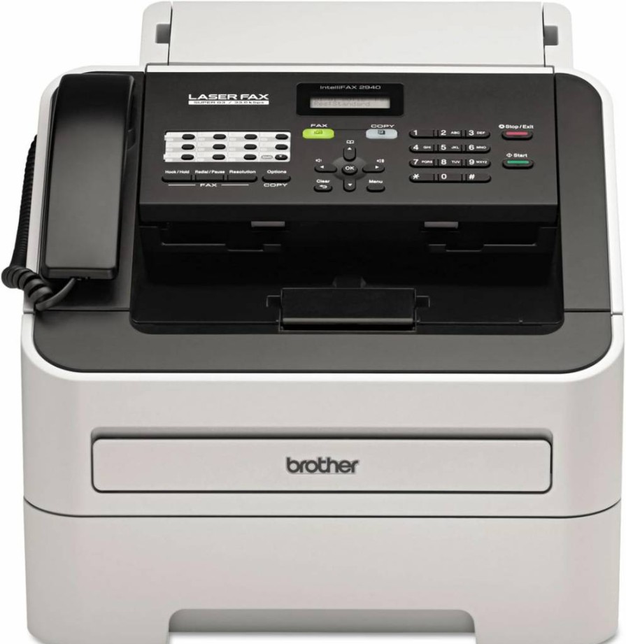 Brother FAX2940 Wireless Monochrome Laser All-in-One Printer with Scanner, Copier and High-Speed Fax, Black